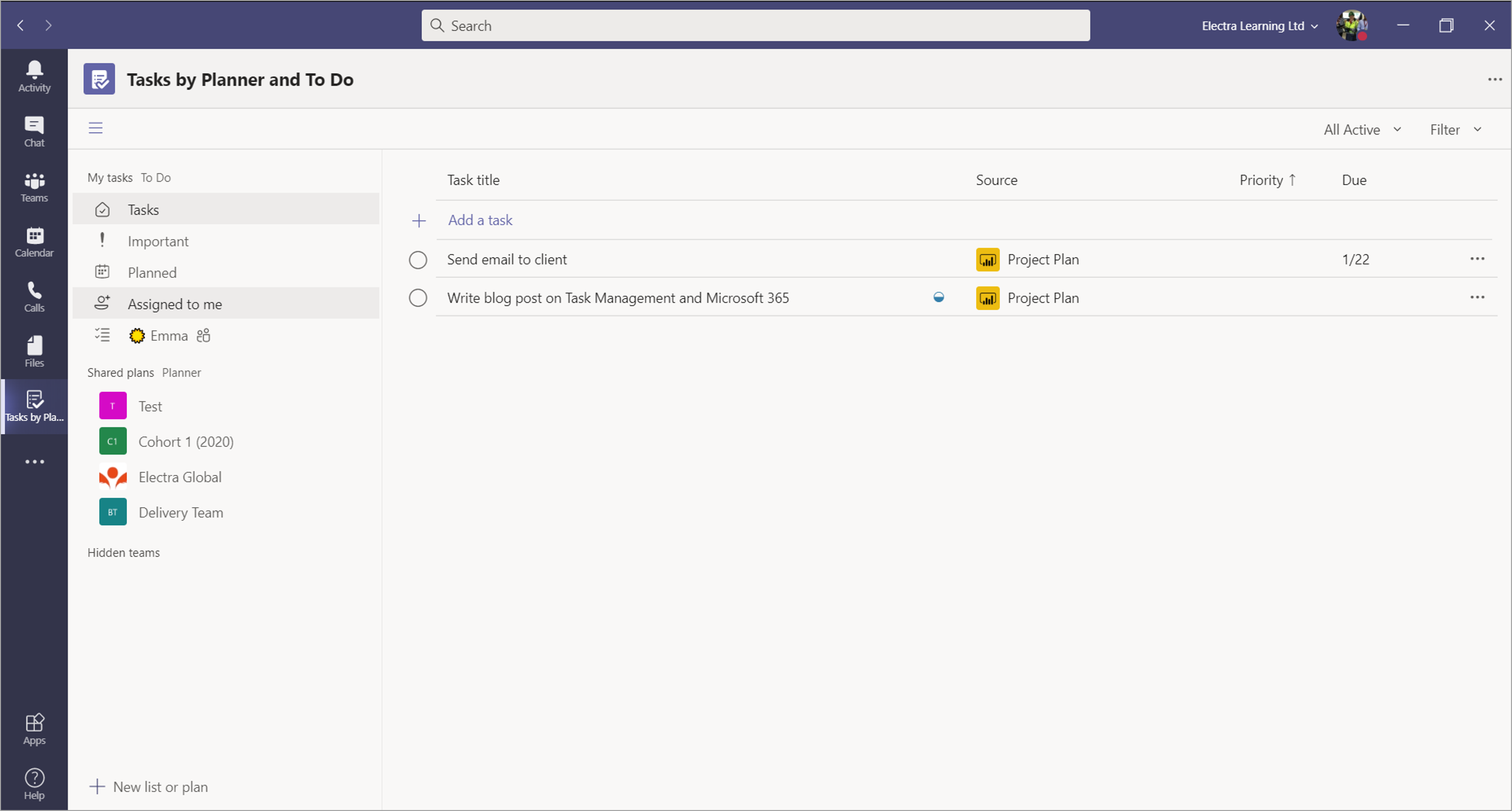 Tasks by Planner and To Do 